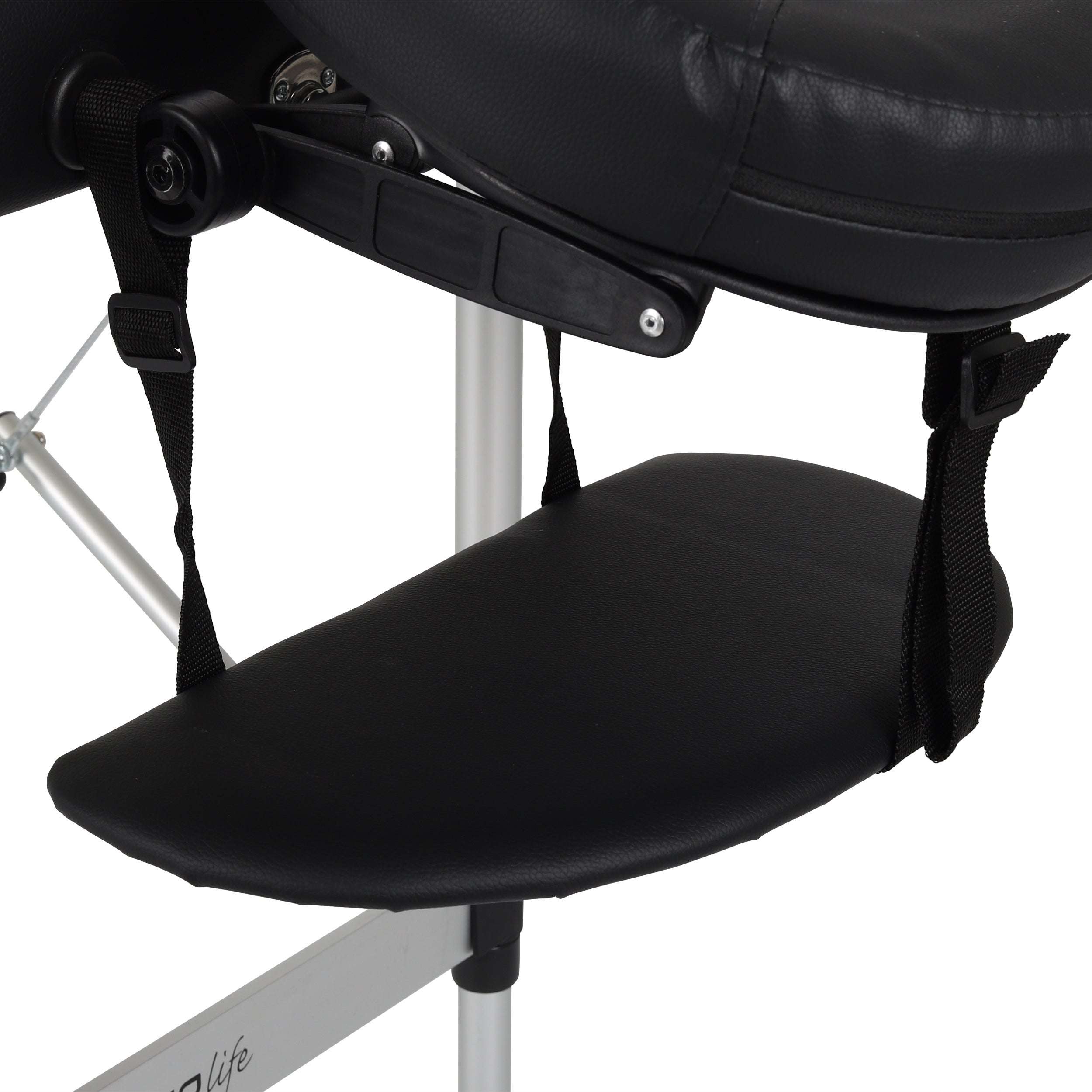 Massagetafel Aluminium Zwart - 193cm - Tot 250kg